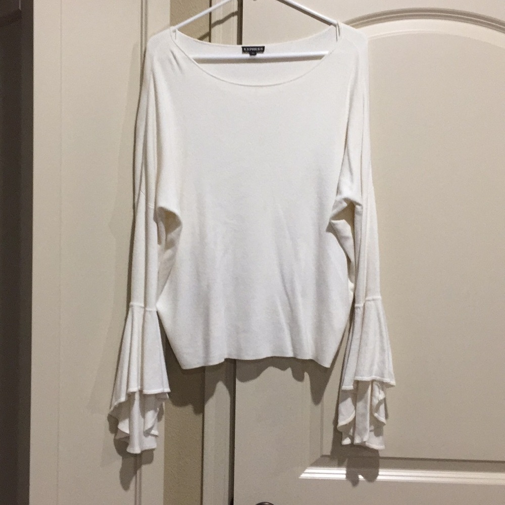 White thin sweater